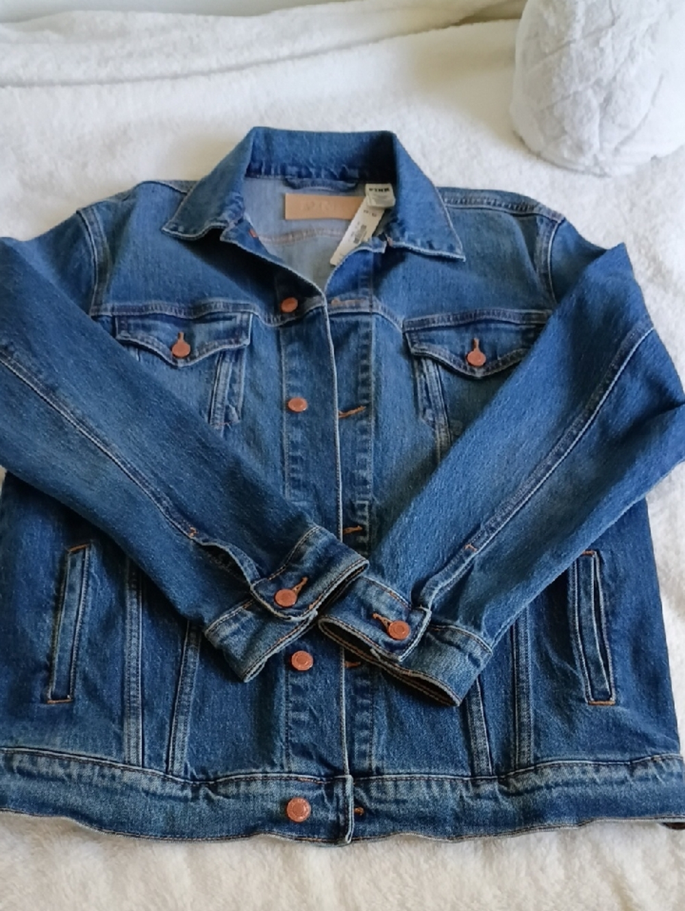 PINK Victoria's Secret Blue Denim Trucker Jacket